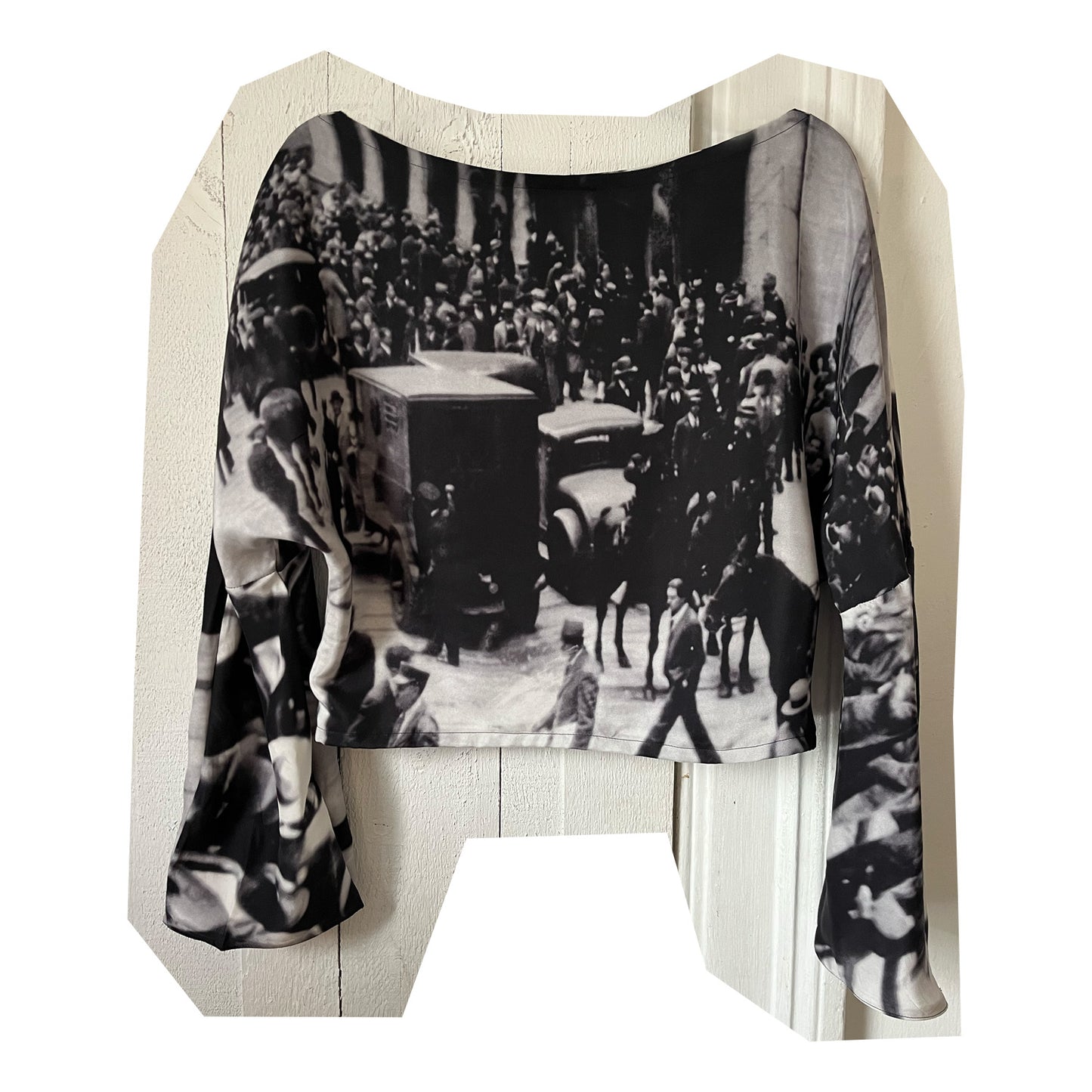 Dolman in Printed Silk Charmeuse
