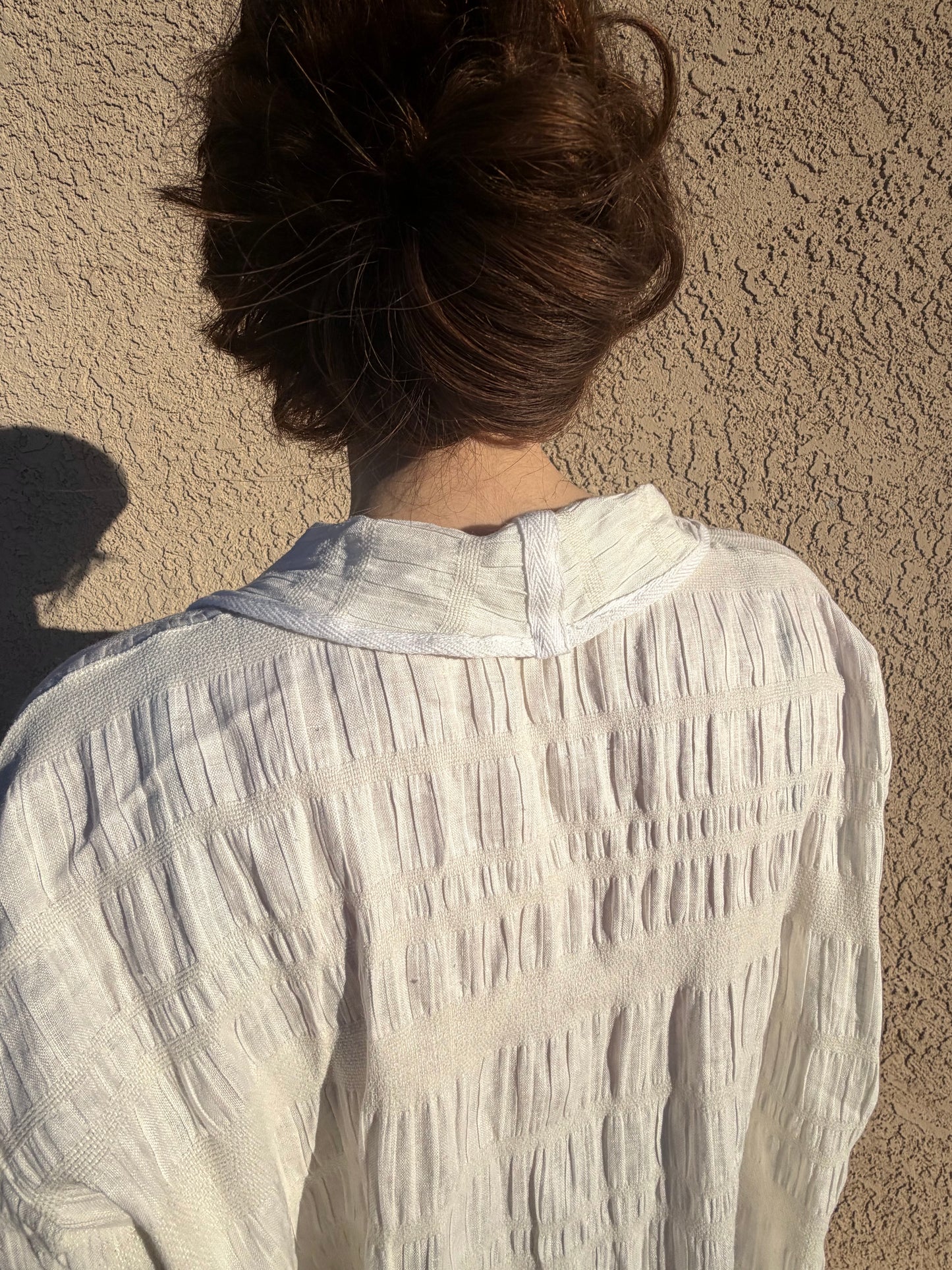 Popover in Ivory Ruched Linen