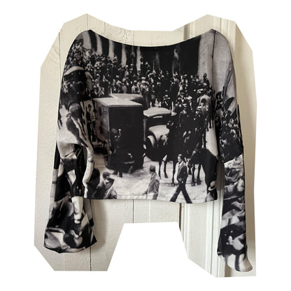 Dolman in Printed Silk Charmeuse